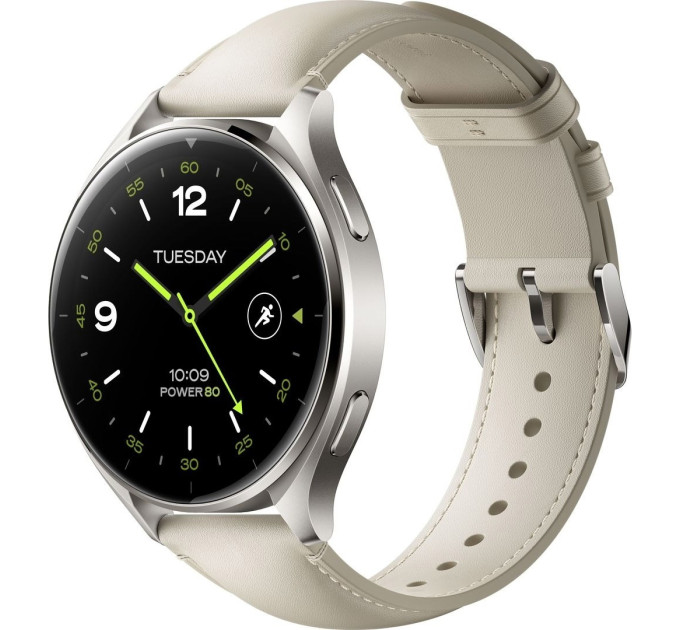 Xiaomi Смарт-годинник Xiaomi Watch 2 Titan Gray Case with White Leather Strap (BHR9306GL)