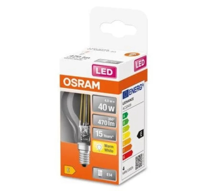 Osram Лампочка Osram LED CLP40 4W/827 230V FIL E14 (4058075436527)