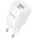 HOCO Зарядний пристрій HOCO C147A Charm 1xUSB-C PD20W + 1xUSB QC3.0 White (6942007630276)