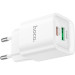 HOCO Зарядний пристрій HOCO C147A Charm 1xUSB-C PD20W + 1xUSB QC3.0 White (6942007630276)