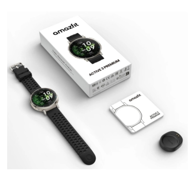 Amazfit Смарт-годинник Amazfit Active 3 Premium W2559GL1N Срібний (1193746)