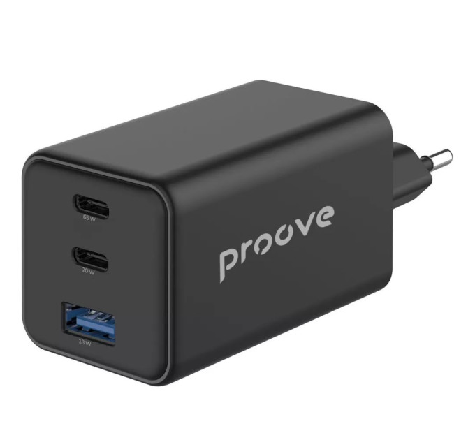 Мережевий зарядний пристрій Proove Pocket GaN 65W Black (WCPG65121201)