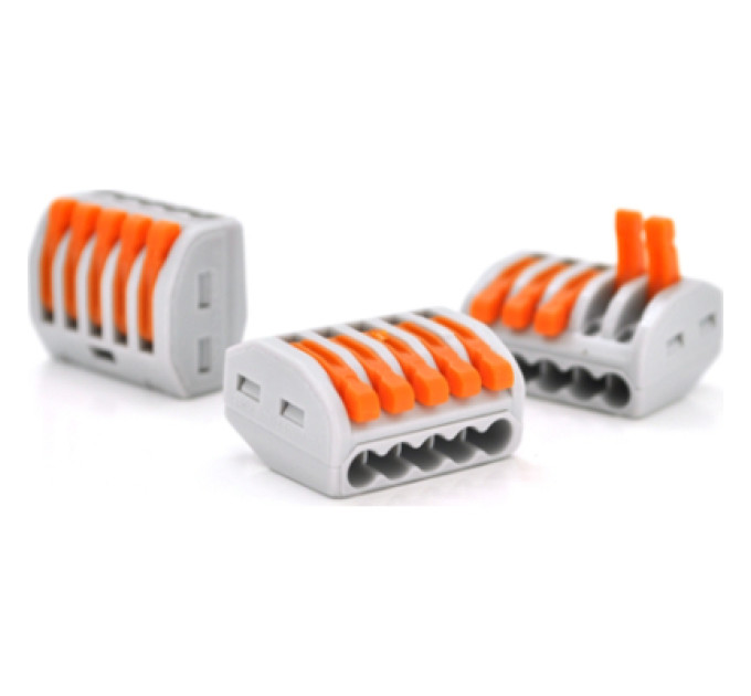 Voltronic З'єднувач кабелю 5-pin аналог WAGO K222-415, 15штпак Voltronic (K222-415/15)