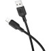 BOROFONE Дата кабель USB 2.0 AM to Lightning 1.0m Lenny silicone BX113 black BOROFONE (6941991115394)