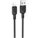 BOROFONE Дата кабель USB 2.0 AM to Lightning 1.0m Lenny silicone BX113 black BOROFONE (6941991115394)