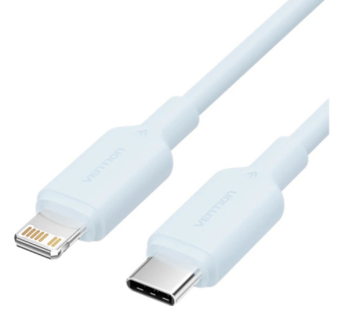 Vention Дата кабель USB-C to Lightning 1.0m PD27W PVC blue Vention (LAKSF)