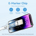 Vention Дата кабель USB-C to Lightning 1.0m PD27W PVC blue Vention (LAKSF)