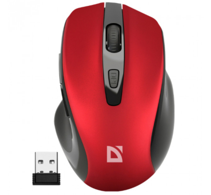 Мишка Defender Prime MB-053 Silent Wireless Red (52052)