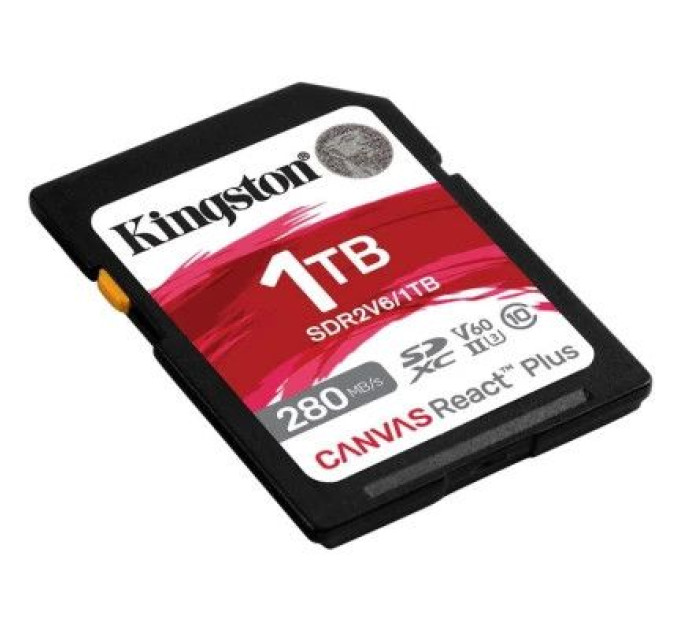 Kingston Карта пам'яті Kingston 1TB SDXC class 10 UHS-II U3 Canvas React Plus (SDR2V6/1TB)