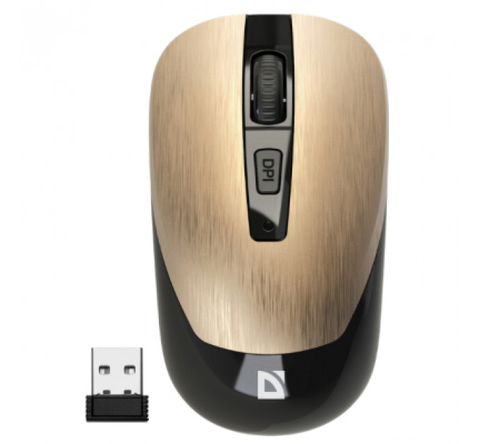 Мишка Defender Wave MM-995 Silent Wireless Gold (52994)