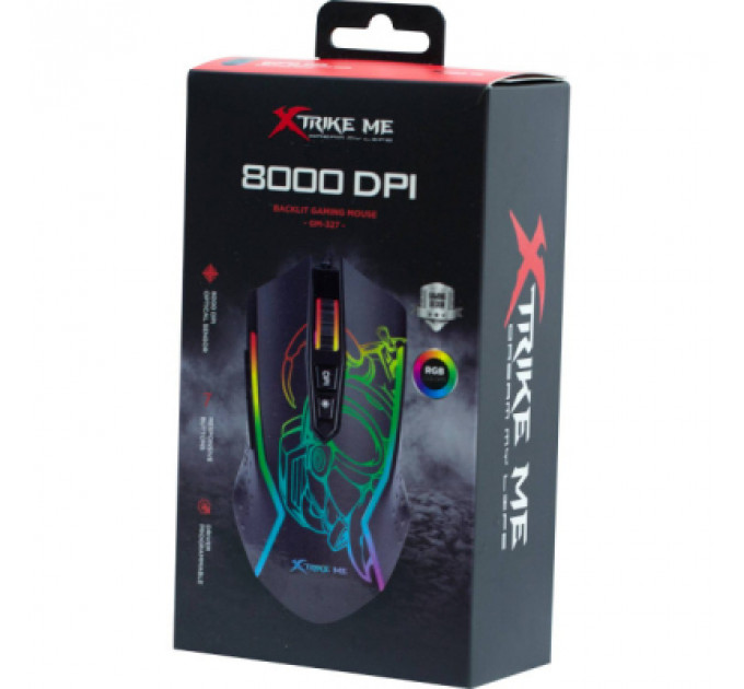 Мишка Xtrike ME GM-327 USB RGB Black (GM-327)