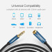 Ugreen Кабель мультимедійний 3.5mm M to 3.5mm F 1.0m AV118 blue Ugreen (40673)