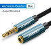 Ugreen Кабель мультимедійний 3.5mm M to 3.5mm F 1.0m AV118 blue Ugreen (40673)
