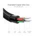 Ugreen Кабель мультимедійний 3.5mm M to 3.5mm F 1.0m AV118 blue Ugreen (40673)