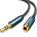 Ugreen Кабель мультимедійний 3.5mm M to 3.5mm F 1.0m AV118 blue Ugreen (40673)