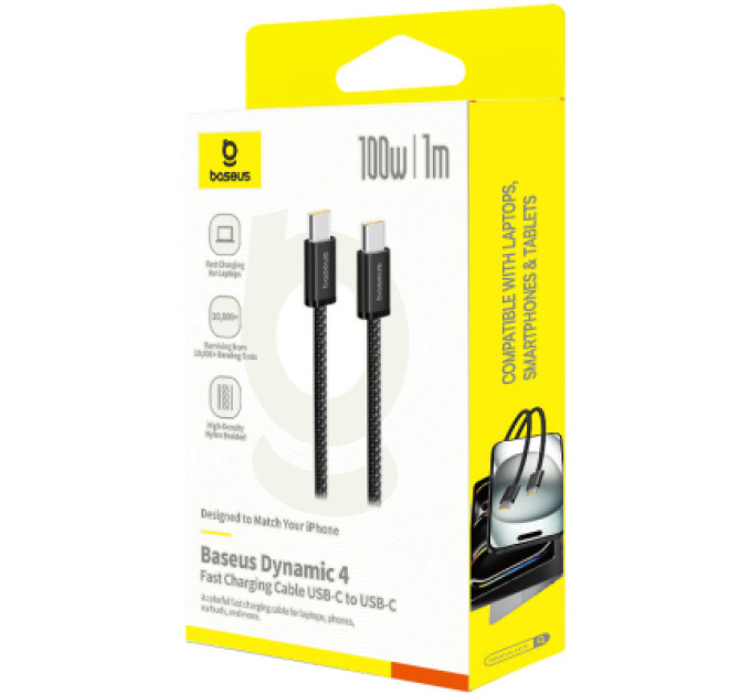 Baseus Дата кабель USB-C to USB-C 1.0m 100W (20V/5A) black Baseus (P10381400121-00)