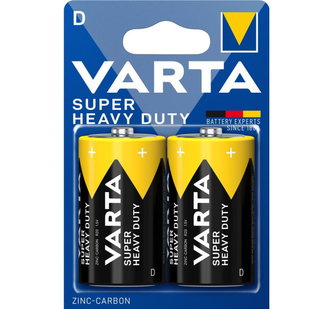 Varta Батарейка Varta D Super Heavy Duty вугільно-цинкова * 2 (02020101412)