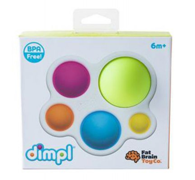 Fat Brain Toys Брязкальце Fat Brain Toys прорізувач і тактильна іграшка Натисни кулю dimpl (F192ML)