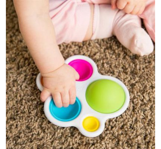 Fat Brain Toys Брязкальце Fat Brain Toys прорізувач і тактильна іграшка Натисни кулю dimpl (F192ML)