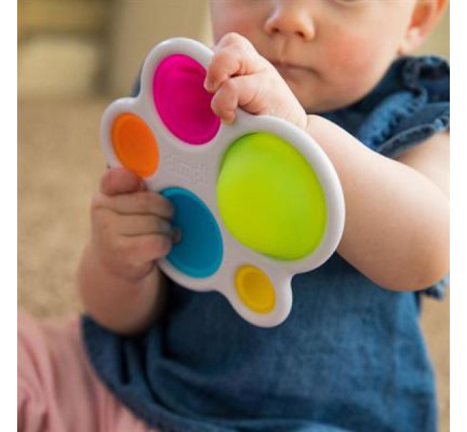 Fat Brain Toys Брязкальце Fat Brain Toys прорізувач і тактильна іграшка Натисни кулю dimpl (F192ML)