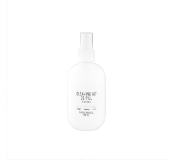 2E Спрей для очищення 2E PILL 140ml Liquid for office equipment +Microfibre 20 cm, white-lilac (2E-SK140LC)