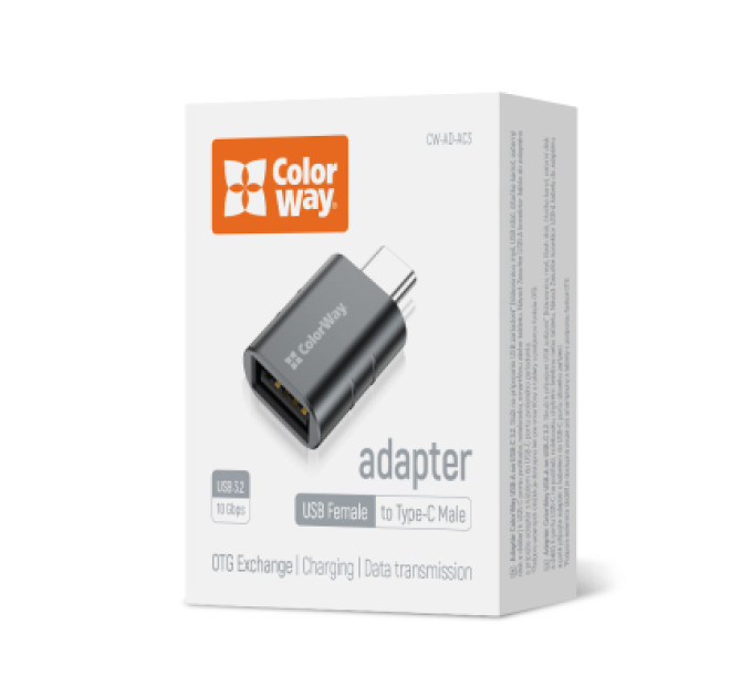 ColorWay Перехідник OTG USB 3.2 AF to USB-C ColorWay (CW-AD-AC3)