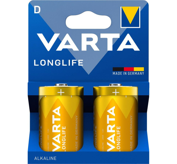 Varta Батарейка Varta D (LR20) Longlife лужна * 2 (04120101422)