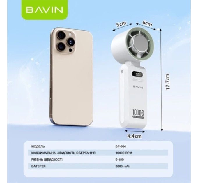 BAVIN Вентилятор BAVIN BF-004 ICE CUBE TURBO FUN 10000RPM Violet (BF-004 VL)