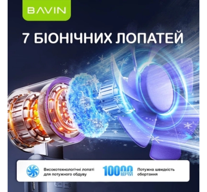 BAVIN Вентилятор BAVIN BF-004 ICE CUBE TURBO FUN 10000RPM Violet (BF-004 VL)