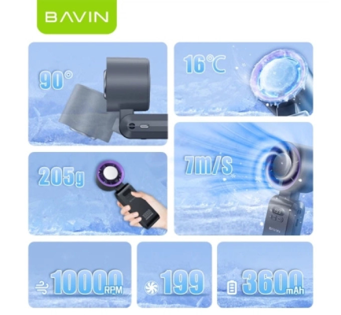 BAVIN Вентилятор BAVIN BF-004 ICE CUBE TURBO FUN 10000RPM Violet (BF-004 VL)