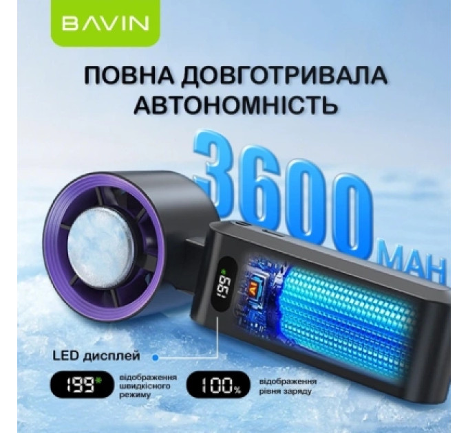 BAVIN Вентилятор BAVIN BF-004 ICE CUBE TURBO FUN 10000RPM Violet (BF-004 VL)