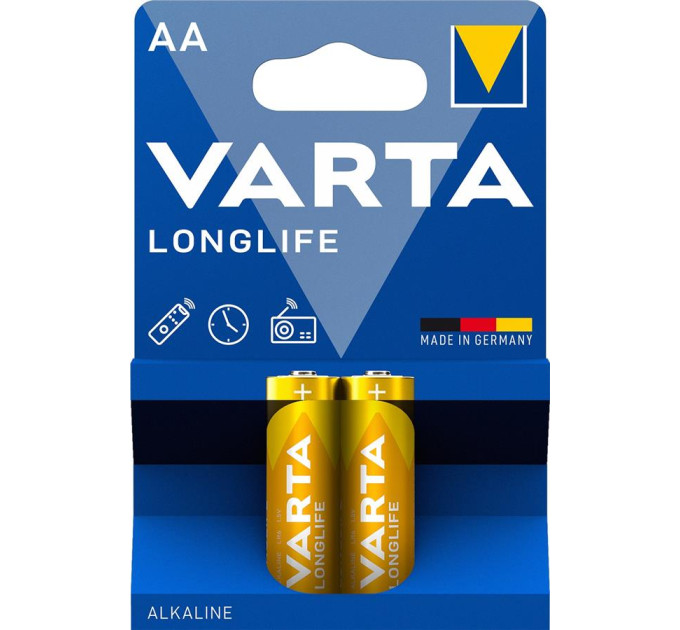Varta Батарейка VARTA LONGLIFE AA BLI 2 ALKALINE 04106101412