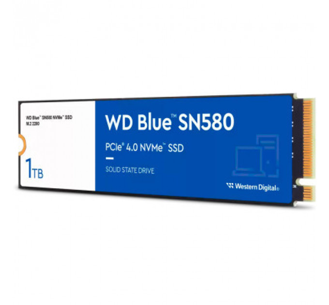 Накопичувач SSD M.2 2280 1TB SN580 Blue WD (WDS100T3B0E)