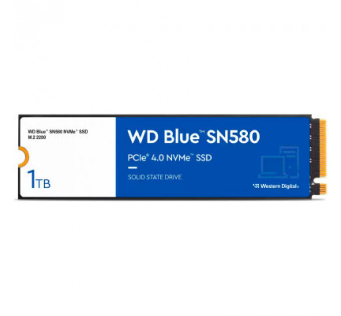 Накопичувач SSD M.2 2280 1TB SN580 Blue WD (WDS100T3B0E)