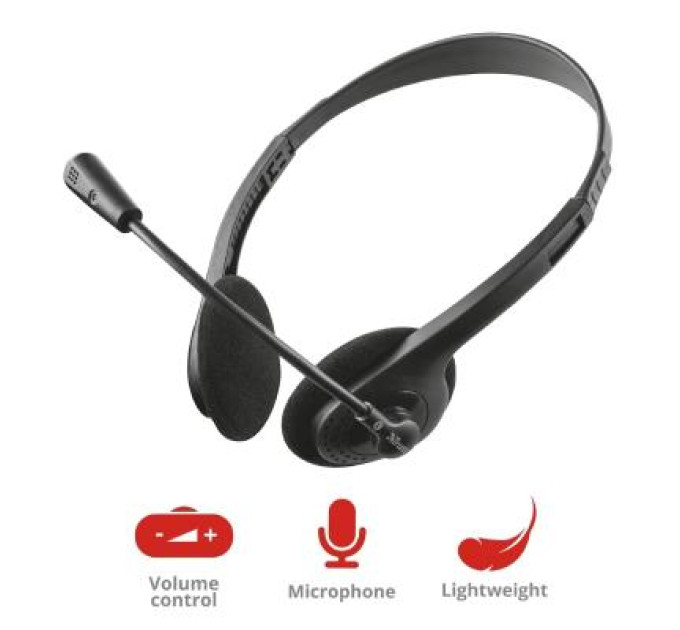 Навушники Trust Primo Chat 3.5mm BLACK (21665)