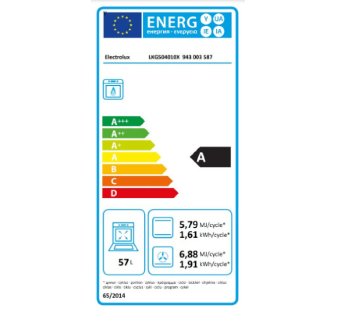 Плита Electrolux LKG504010X