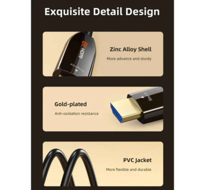 Кабель мультимедійний HDMI to HDMI 30.0m v2.1 AOC Cabletime (CA914050)
