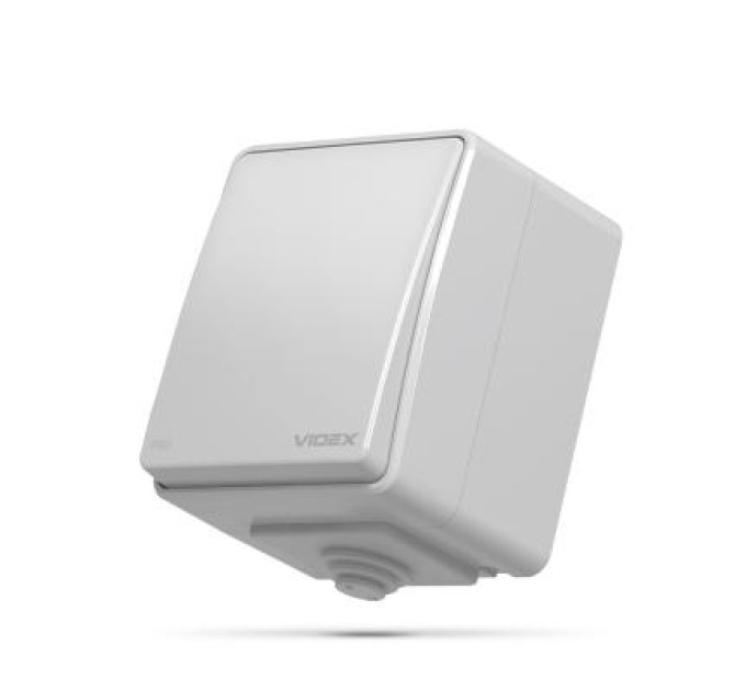 Videx Вимикач Videx BINERA IP65 зовнішній 1кл сірий (VF-BNW11-36125)
