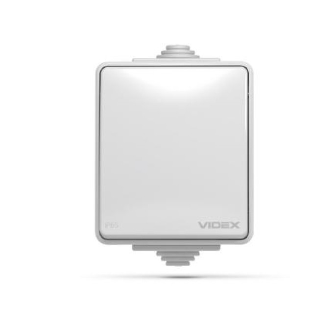 Videx Вимикач Videx BINERA IP65 зовнішній 1кл сірий (VF-BNW11-36125)