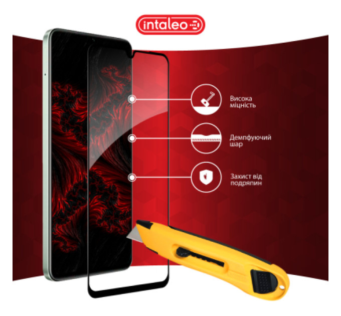 Скло захисне Intaleo Full Glue Realme C63 Black (1283126594977)