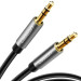 Кабель мультимедійний 3.5mm M to 3.5mm M 0.5m AV119 black Ugreen (10732)