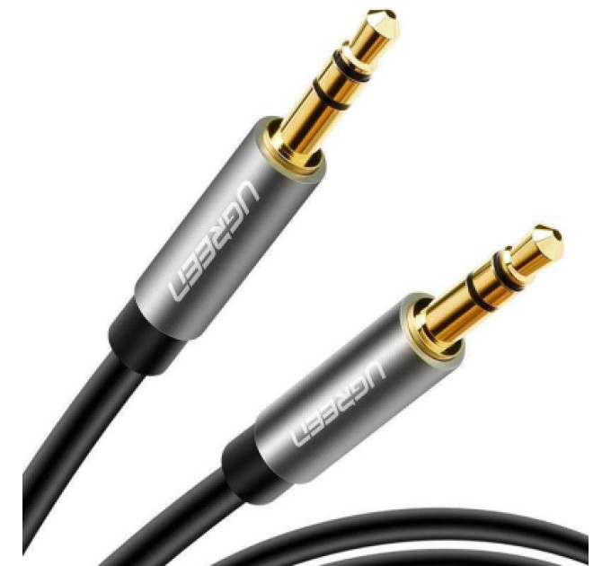 Кабель мультимедійний 3.5mm M to 3.5mm M 0.5m AV119 black Ugreen (10732)