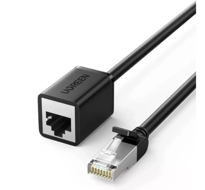 Патч-корд 1м, F/UTP Cat 6 Ethernet RJ45 Extension Male/Female Patch Cords NW112 Black UGREEN (11279)
