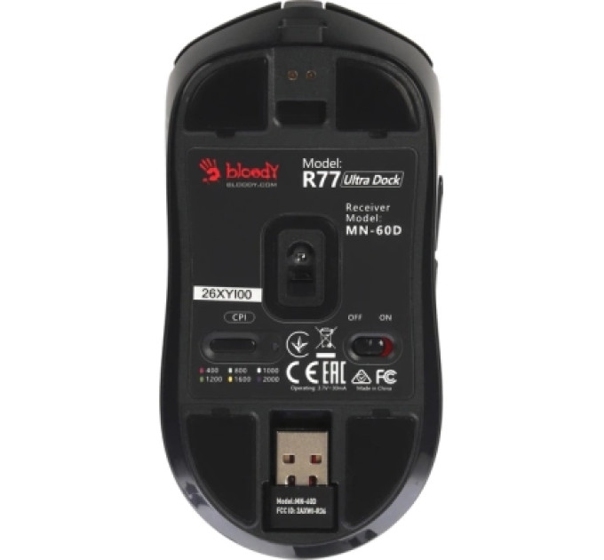 A4Tech Мишка A4Tech Bloody R77 Ultra Wireless Dock Black (4711421003575)