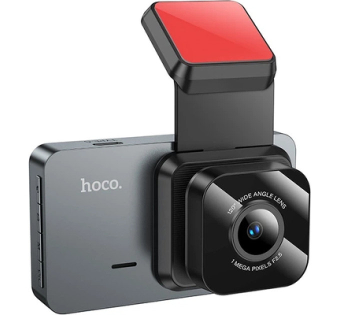 Відеореєстратор HOCO DV9 3-inch screen driving recorder (720P) Metal Gray (6942007633345)