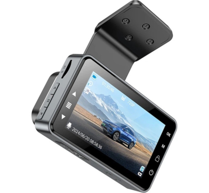Відеореєстратор HOCO DV9 3-inch screen driving recorder (720P) Metal Gray (6942007633345)