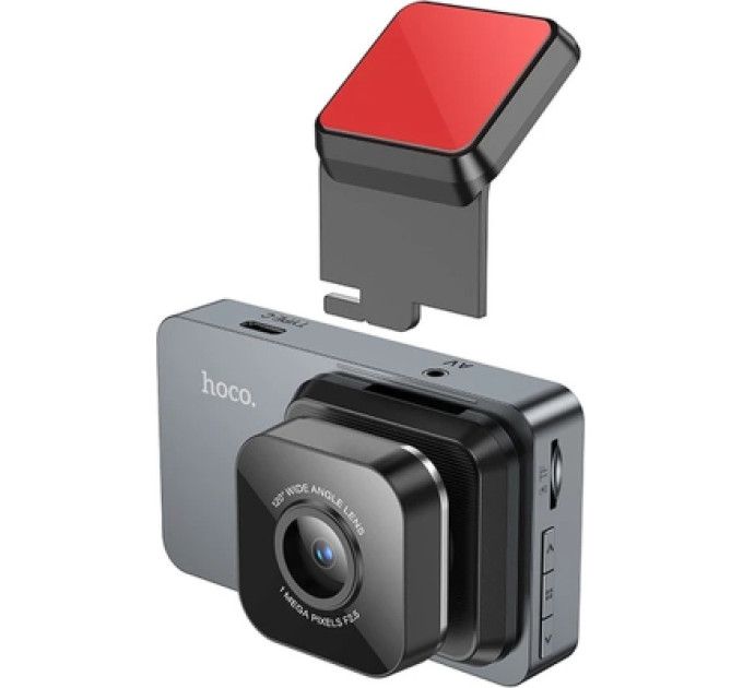 Відеореєстратор HOCO DV9 3-inch screen driving recorder (720P) Metal Gray (6942007633345)