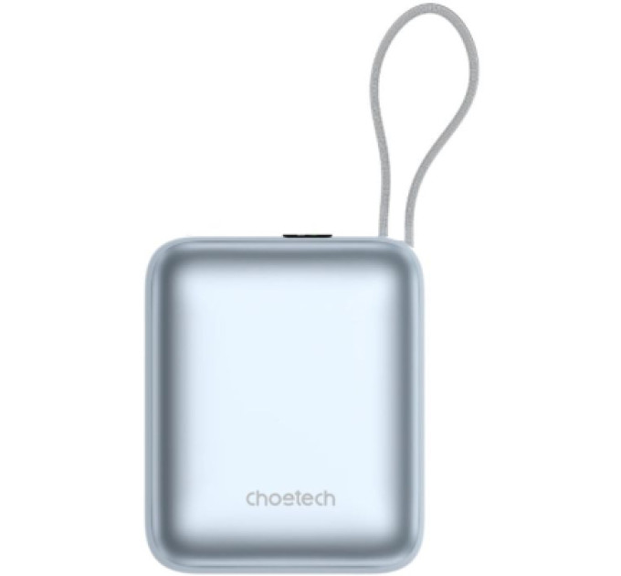 Батарея універсальна Choetech 10000mAh, 35W, PD/3.0, LED Display, buid-in type-C cabel, Blue (B832-LBE)