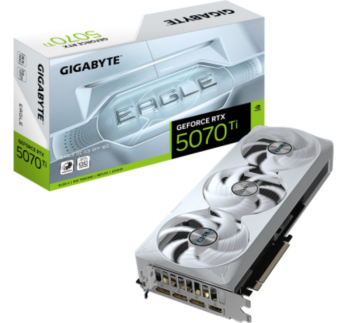 GIGABYTE Відеокарта GIGABYTE GeForce RTX5070 Ti 16GB EAGLE OC ICE SFF (GV-N507TEAGLEOC ICE-16GD)