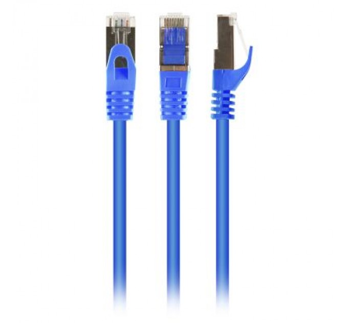 Патч-корд 1м S/FTP Cat 6A CU LSZH blue Cablexpert (PP6A-LSZHCU-B-1M)